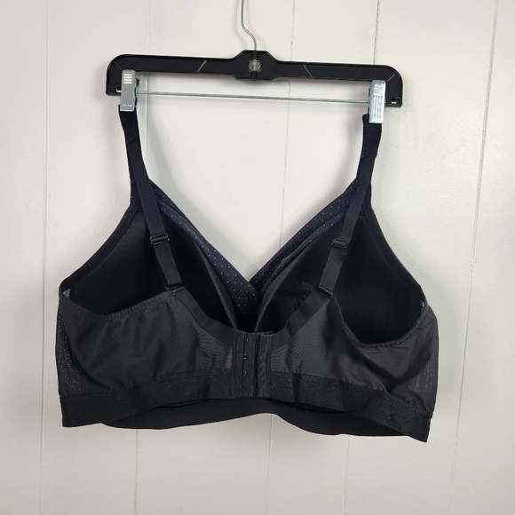 Deesse Wireless Lounge Bra Size 44DD Black Polka Dots Wire Free Comfort - Picture 4 of 7